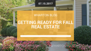Getting Ready for Fall Real Estate